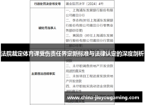 法院裁定体育课受伤责任界定新标准与法律认定的深度剖析